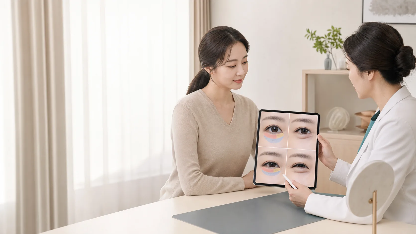 김해애교필러 전, 애교살·눈밑고랑·부종을 나누는 기준
